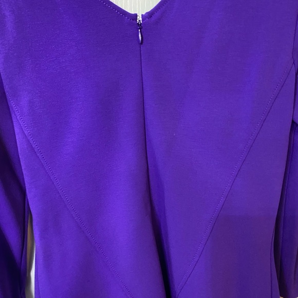 NWT 100% authentic Versace collection purple dress 3/4 length sleeves size 46 - Picture 8 of 8